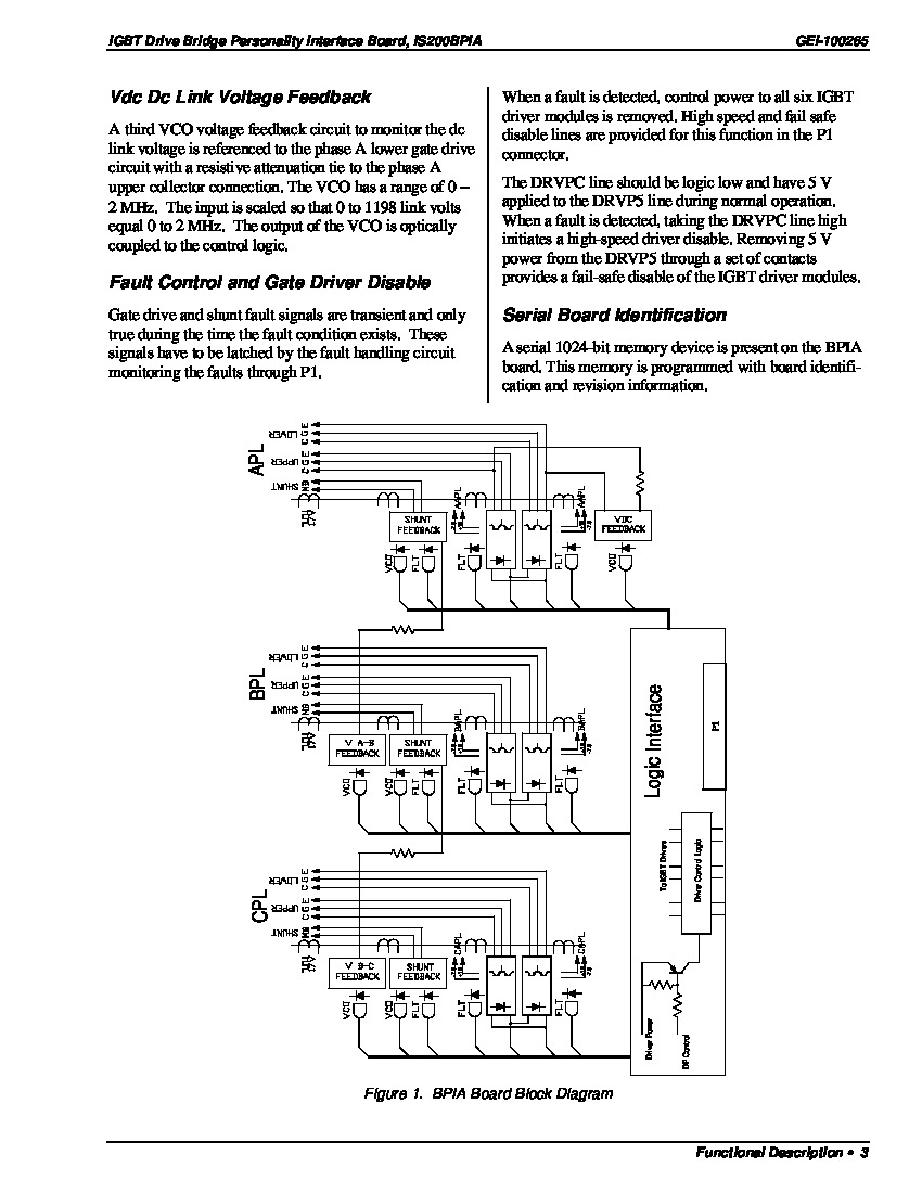 First Page Image of IS200BPIA Drive Bridge Personality Interface Board Layout Diagrams.pdf